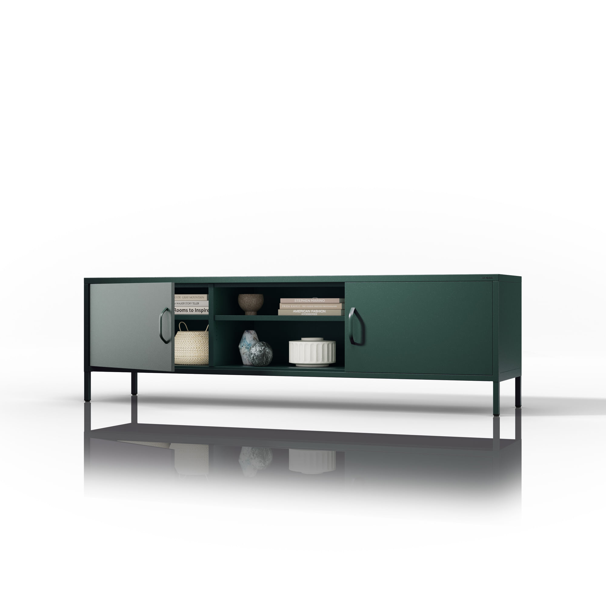 Comoda TV XL ROSARIA 1700 x 400 x 500, verde sticla Comodă TV XL ROSARIA 1700 x 400 x 500, verde sticlă