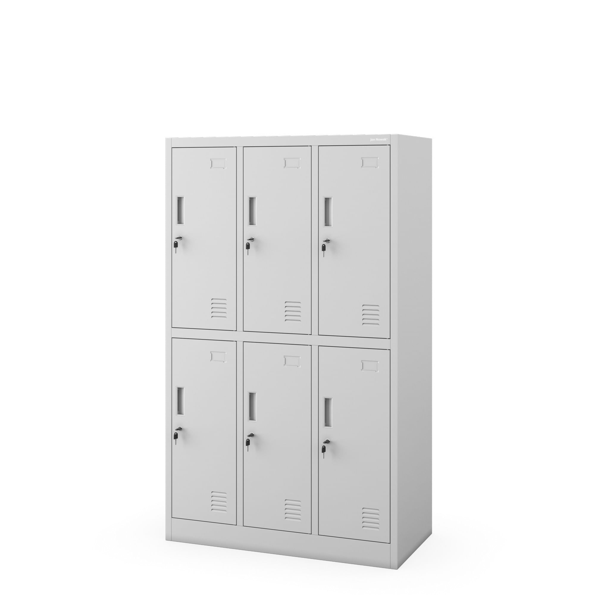 Dulap scolar BHP pentru haine IGOREK, cu 6 usi, 900 x 1500 x 450 mm, gri Dulap școlar BHP pentru haine IGOREK, cu 6 uși, 900 x 1500 x 450 mm, gri