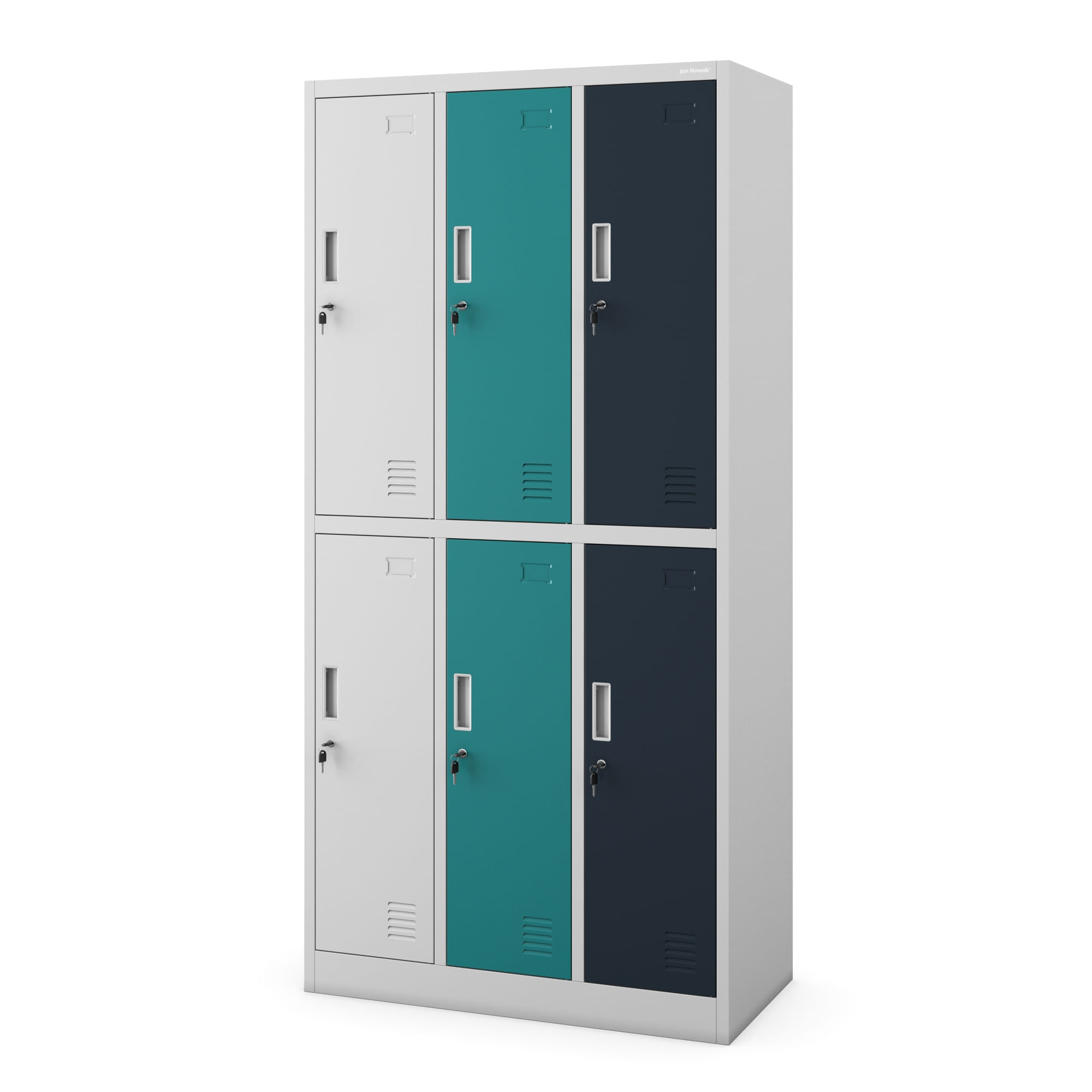 Dulap de haine securizat cu 6 usi IGOR, 900 x 1850 x 450 mm, multicolor Dulap de haine securizat cu 6 uși IGOR, 900 x 1850 x 450 mm, multicolor