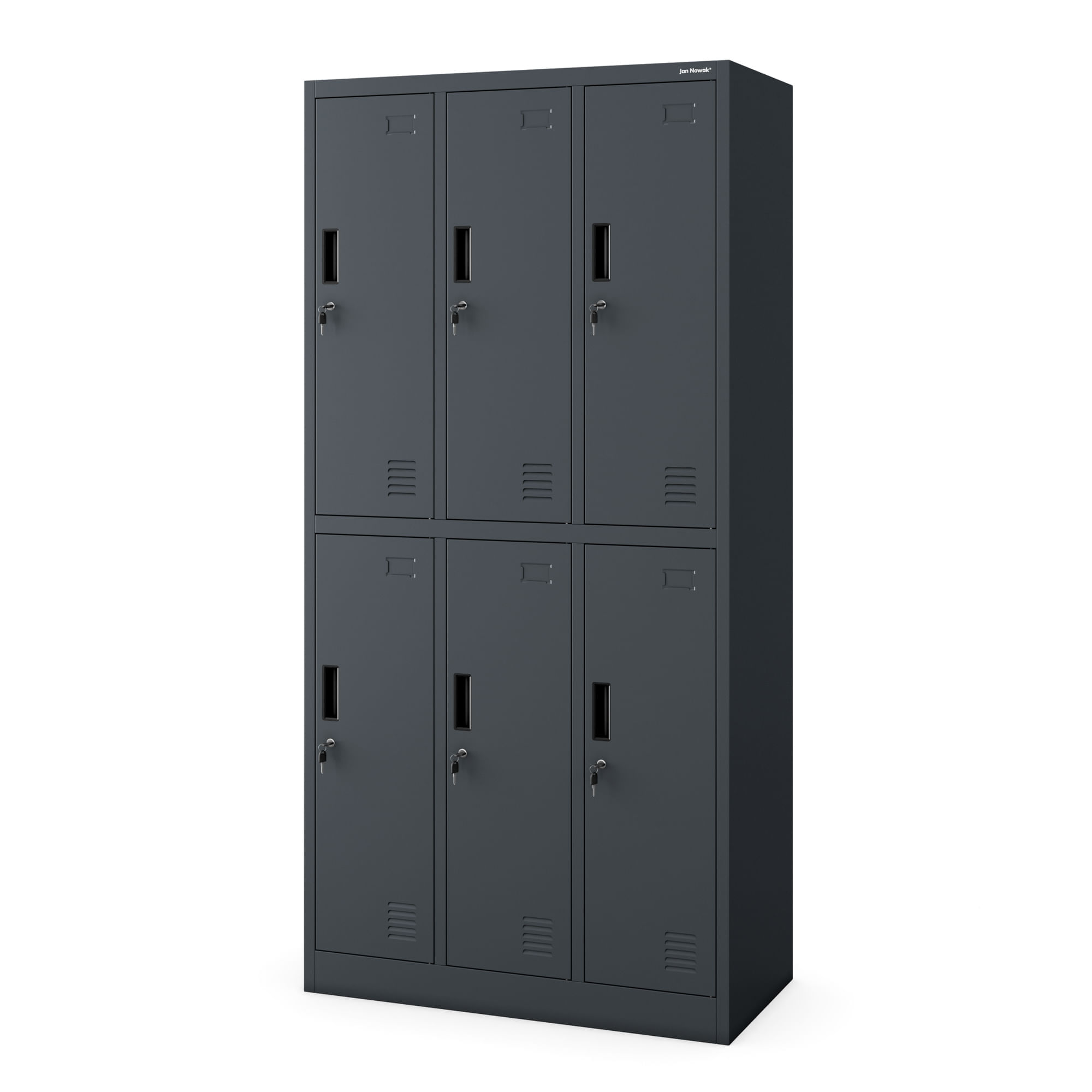 Dulap de haine pentru incaperi comune cu 6 usi IGOR, 900 x 1850 x 450 mm, antracit Dulap de haine pentru încăperi comune cu 6 uși IGOR, 900 x 1850 x 450 mm, antracit