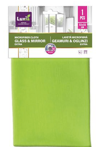Laveta microfibra pentru geamuri si oglinzi 32x32 cm verde Luxia Extra Laveta microfibra pentru geamuri si oglinzi 32x32 cm verde Luxia Extra