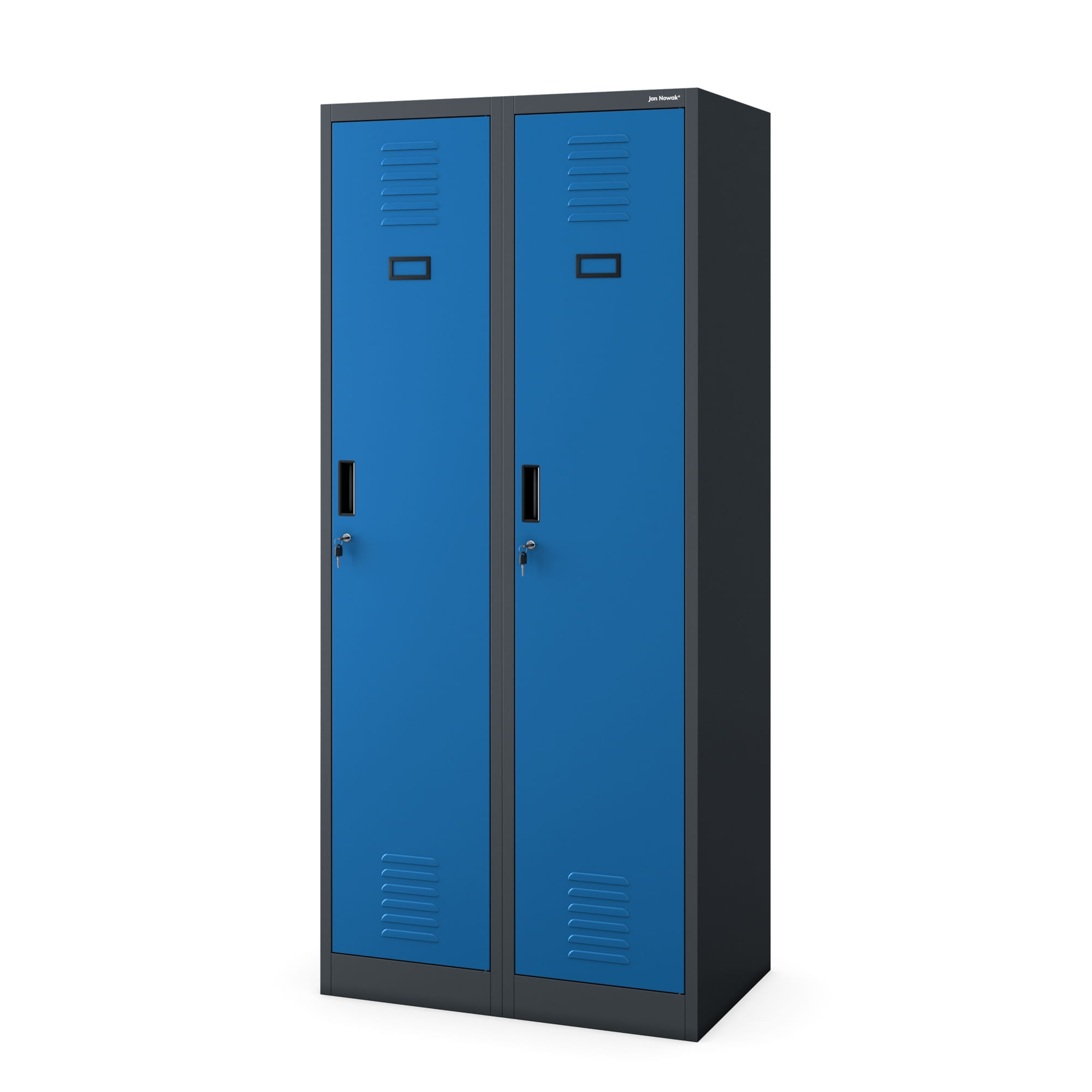 Dulap social cu patru compartimente KACPER, 800 x 1800 x 500 mm, albastru-antracit Dulap social cu patru compartimente KACPER, 800 x 1800 x 500 mm, albastru-antracit