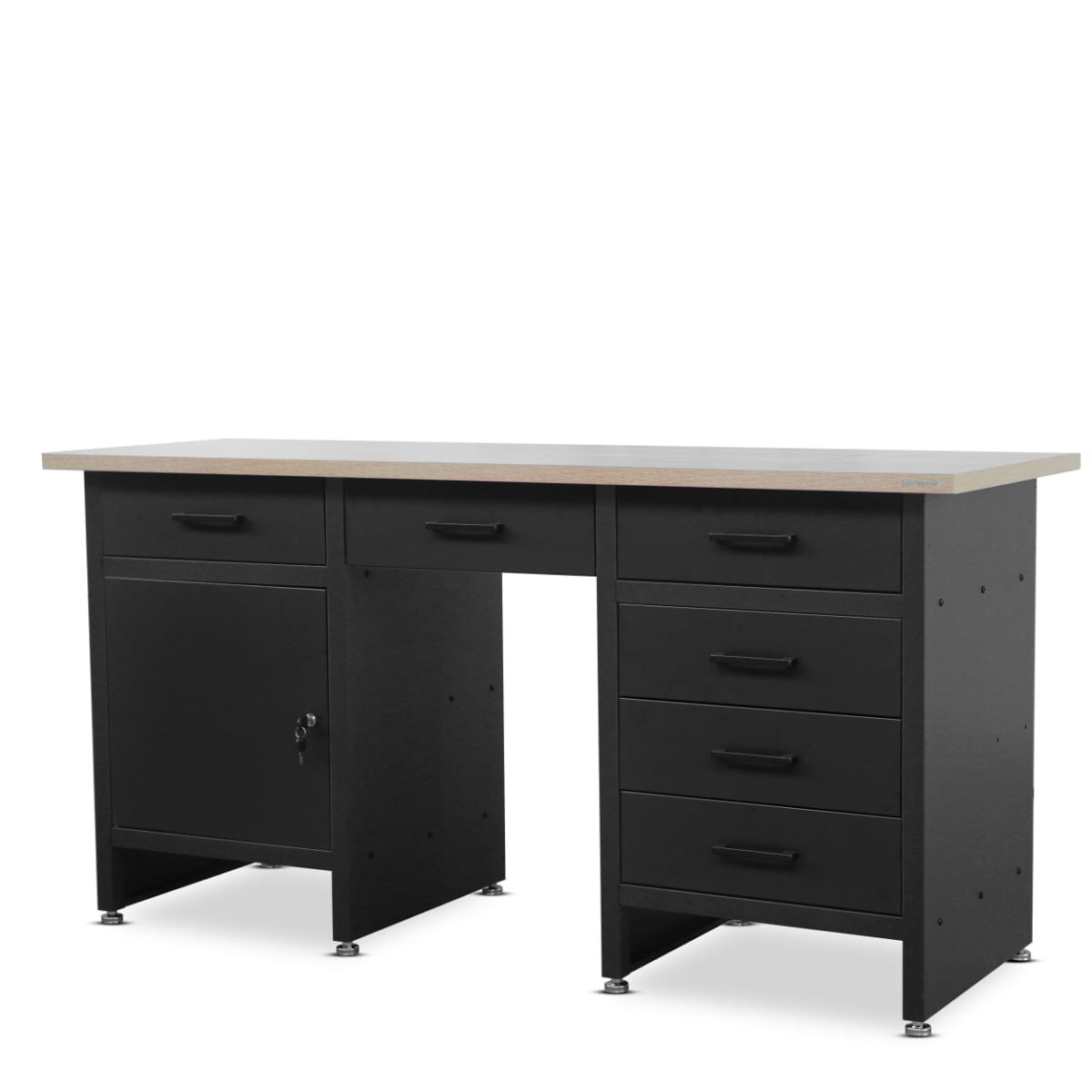 Banc de lucru, blat de lucru FRANK, 1700 x 850 x 600 mm, negru Banc de lucru, blat de lucru FRANK, 1700 x 850 x 600 mm, negru