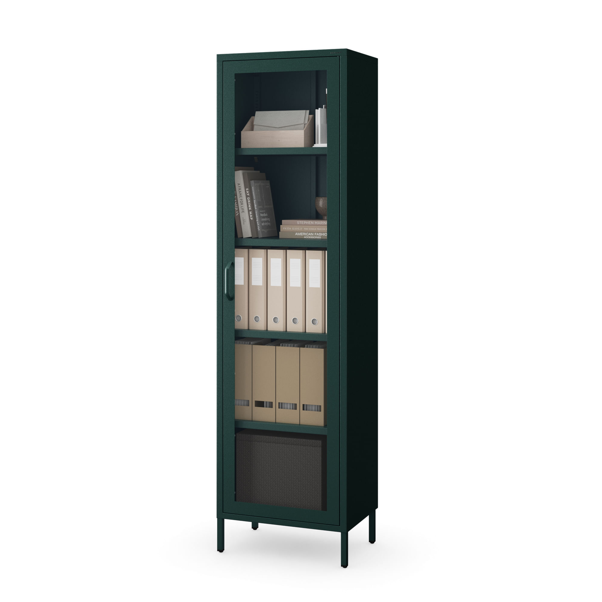 Vitrina living LUIGI 500 x 1800 x 350 mm, Modern: verde smarald Vitrină living LUIGI 500 x 1800 x 350 mm, Modern: verde smarald