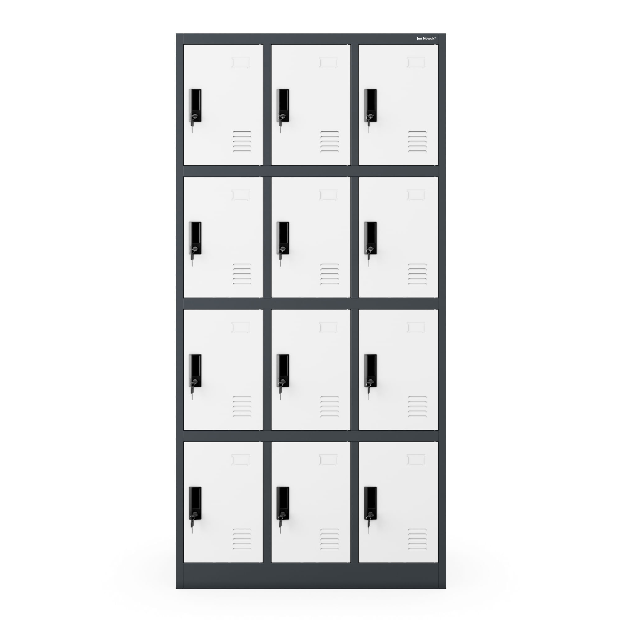 Dulap vestiar social MARCIN, 900 x 1850 x 400 mm, antracit-alb Dulap vestiar social MARCIN, 900 x 1850 x 400 mm, antracit-alb
