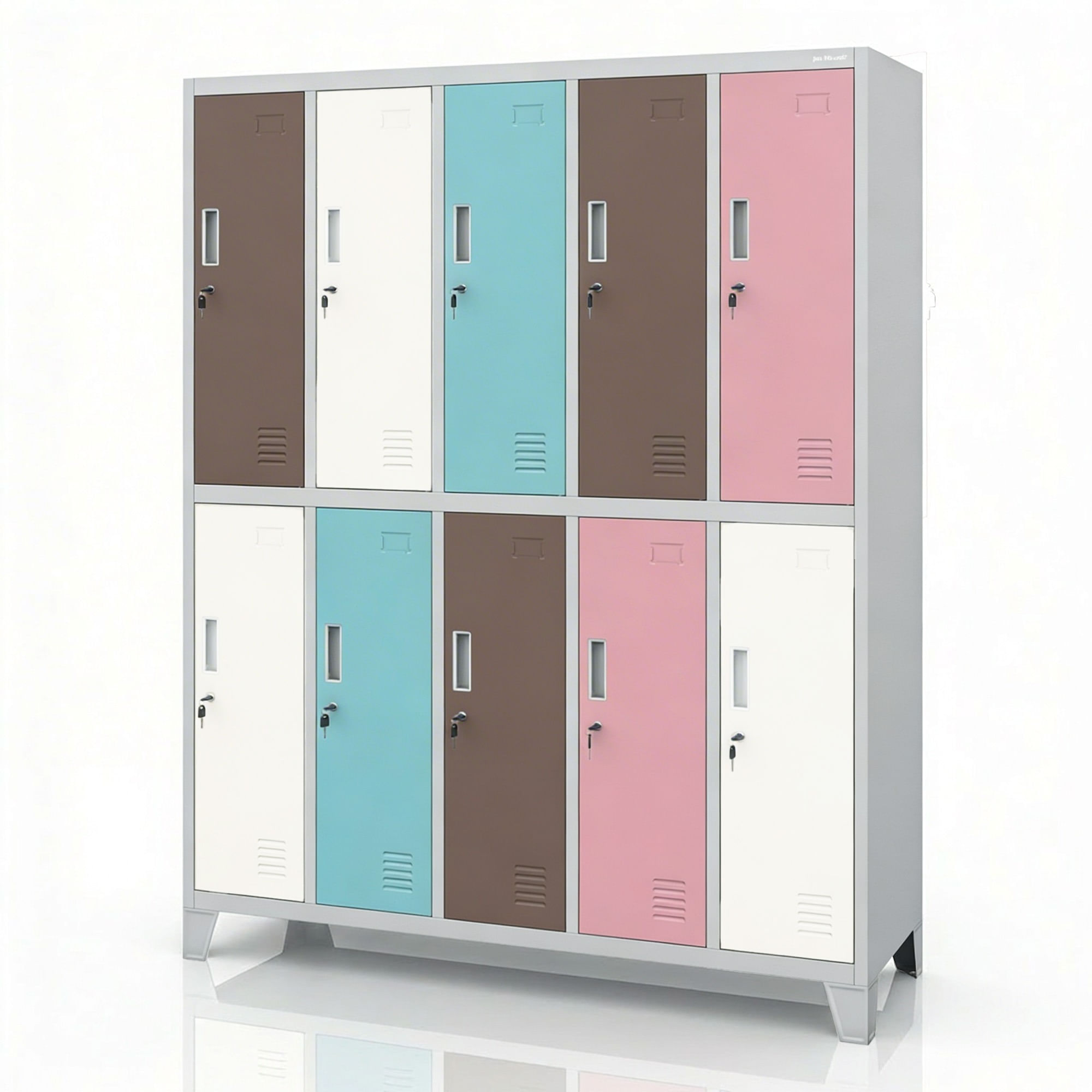 Dulap vestiar SSM 10 usi gri-pastel: BARTEK 1360 x 1720 x 450 mm Dulap vestiar SSM 10 uși gri-pastel: BARTEK 1360 x 1720 x 450 mm