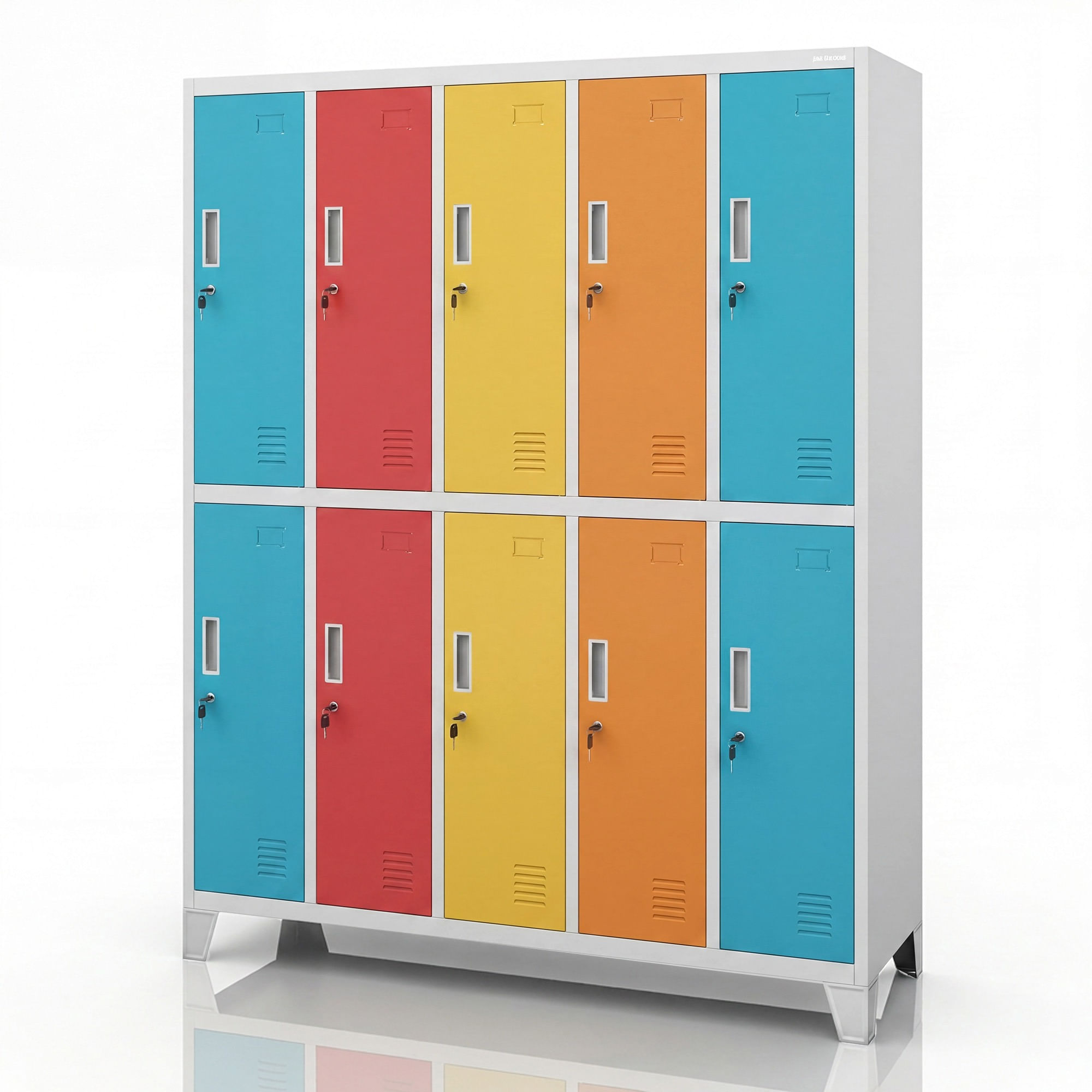 Dulap vestiar SSM 10 usi gri-multicolor: BARTEK 1360 x 1720 x 450 mm Dulap vestiar SSM 10 uși gri-multicolor: BARTEK 1360 x 1720 x 450 mm