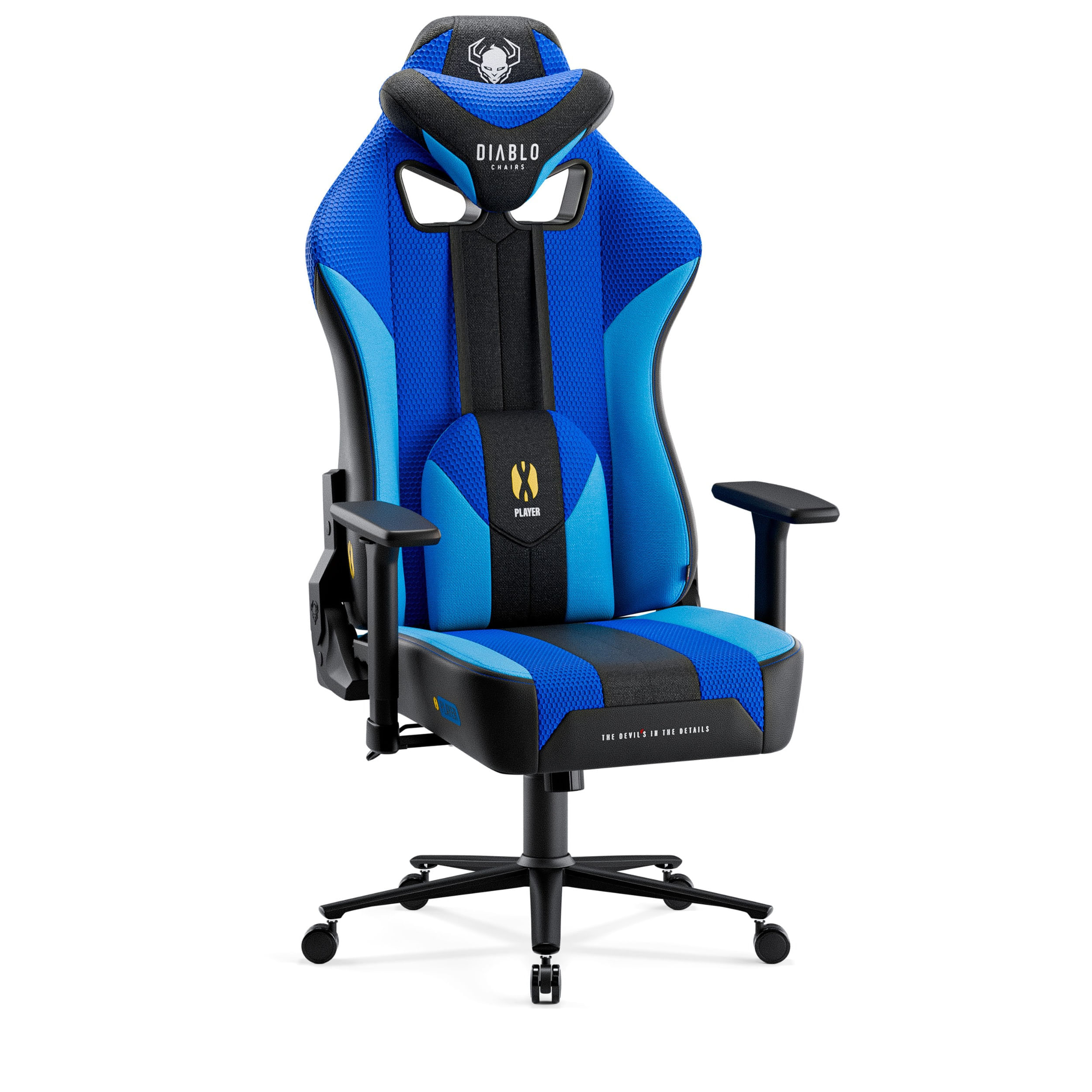 Scaun gaming din material Diablo X-Player 2.0: Frost black/ negru, King Size Scaun gaming din material Diablo X-Player 2.0: Frost black/ negru, King Size