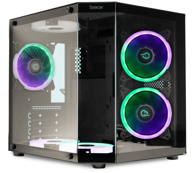 Carcasa Spacer Aquarium, mATX, ARGB fan Carcasa Spacer Aquarium, mATX, ARGB fan