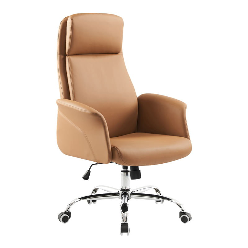 Scaun de birou Manager Derjio pakoworld maro piele PU 68x66x115cm Scaun de birou Manager Derjio pakoworld maro piele PU 68x66x115cm