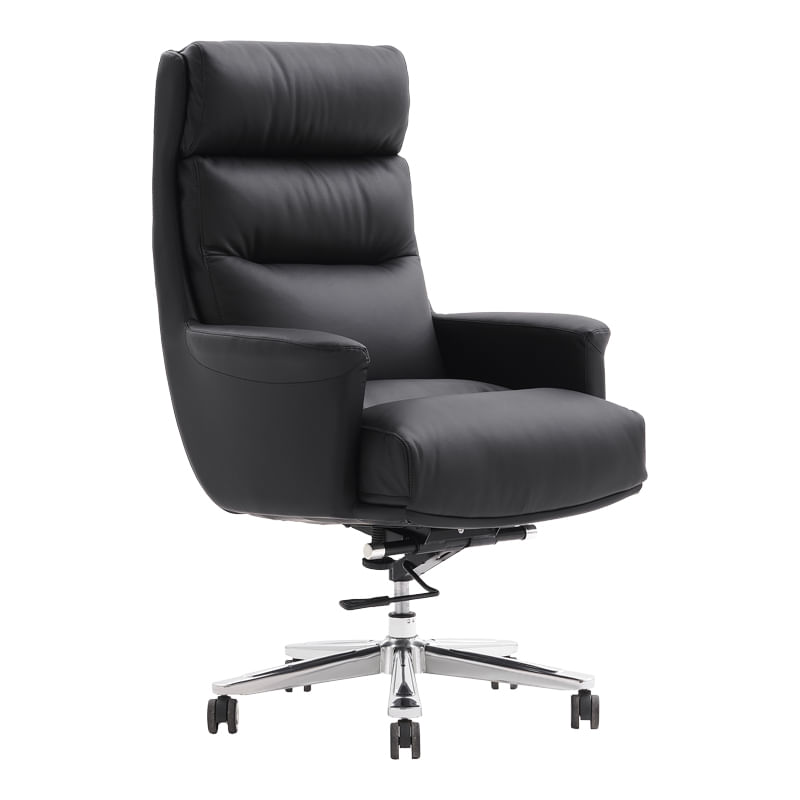 Scaun de birou pentru manager Nagal pakoworld din piele PU, culoare neagra, 71x73x117-123cm Scaun de birou pentru manager Nagal pakoworld din piele PU, culoare neagră, 71x73x117-123cm
