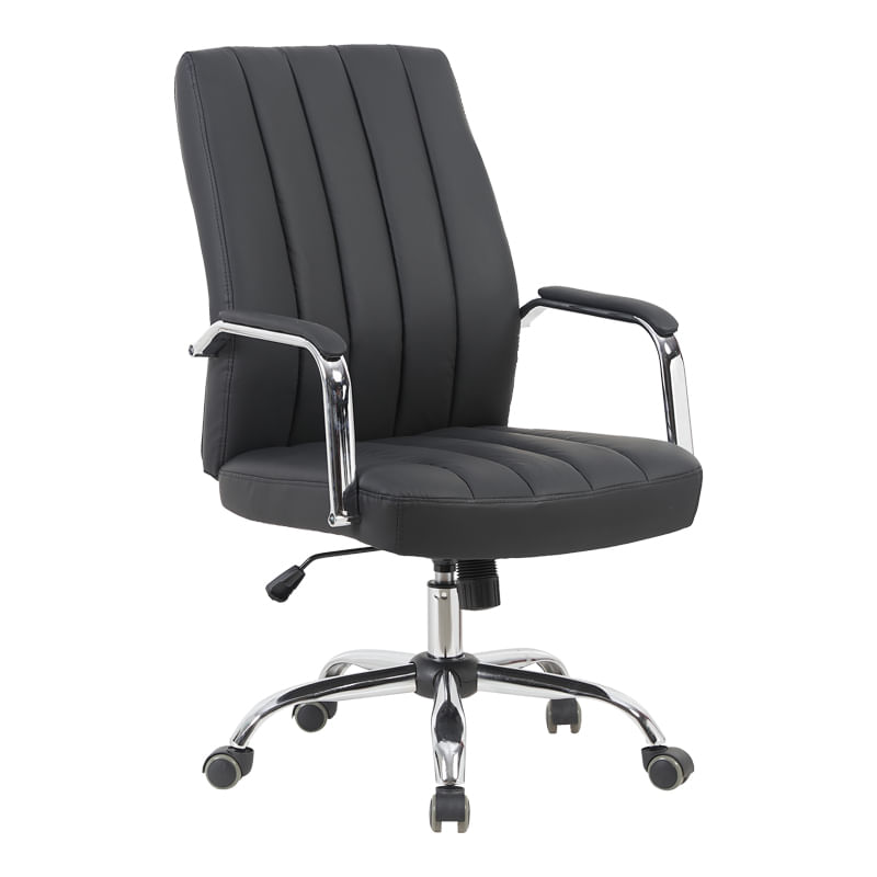 Scaun de birou pentru manager Mido Pakoworld PU Black 58x71x100-106cm Scaun de birou pentru manager Mido Pakoworld PU Black 58x71x100-106cm