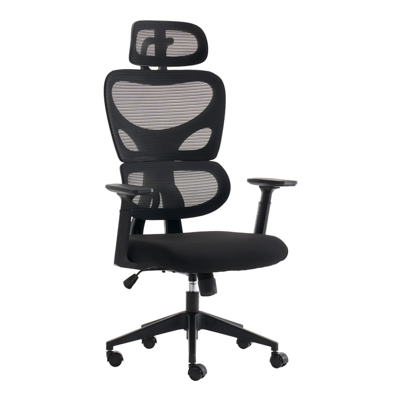 Scaun de birou pentru manager Cadrey Pakoworld Mesh Negru 67x64x120-128cm Scaun de birou pentru manager Cadrey Pakoworld Mesh Negru 67x64x120-128cm