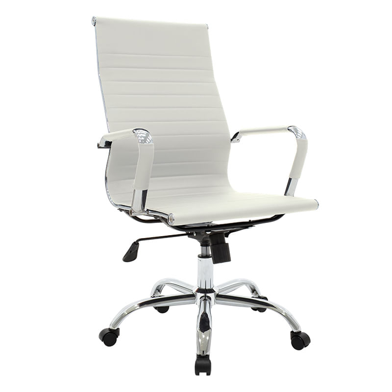 Scaun de birou Manager Valter pakoworld alb piele PU 55.5x58x108cm Scaun de birou Manager Valter pakoworld alb piele PU 55.5x58x108cm