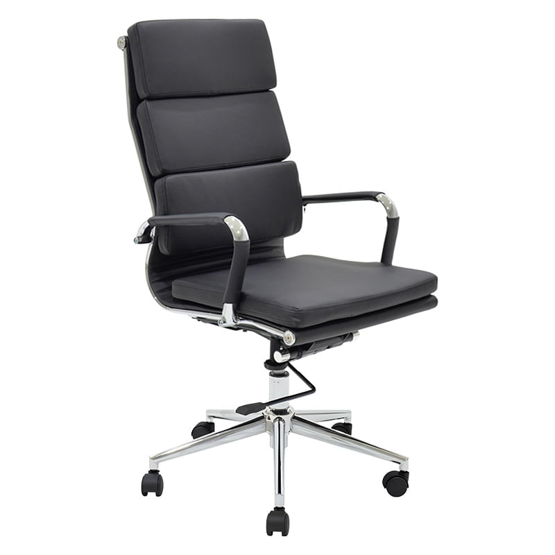 Manager office chair Tokyo pakoworld with black pu 55.5x52x108cm Manager office chair Tokyo pakoworld with black pu 55.5x52x108cm