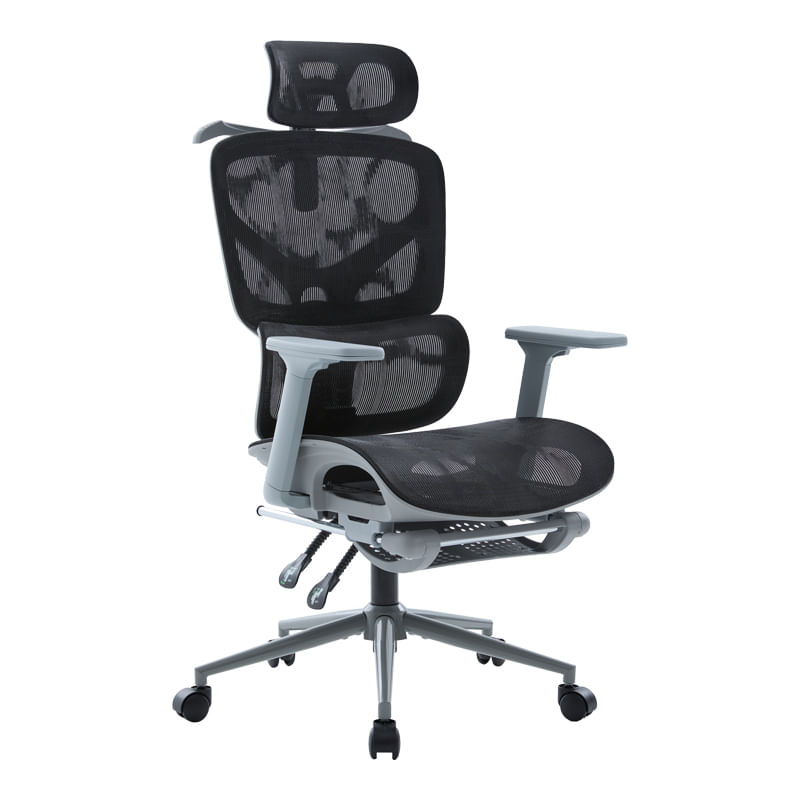 Scaun de birou executive Vigo pakoworld gri, plasa neagra 52x70x118-124cm Scaun de birou executive Vigo pakoworld gri, plasa neagra 52x70x118-124cm