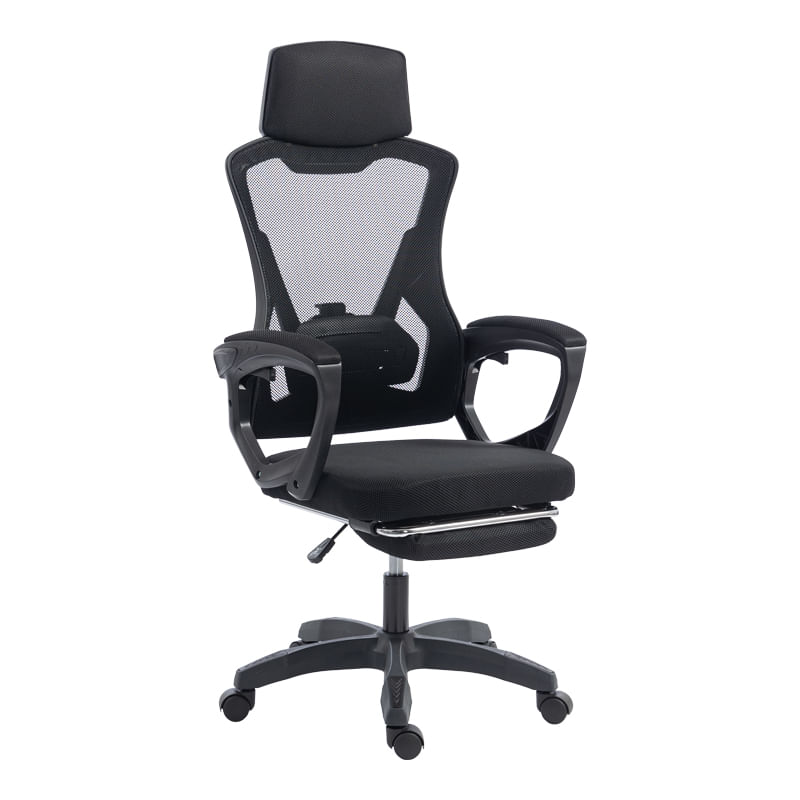 Scaun de birou pentru manager cu bancheta Meton pakoworld plasa negru 48x60x118-128cm Scaun de birou pentru manager cu banchetă Meton pakoworld plasa negru 48x60x118-128cm