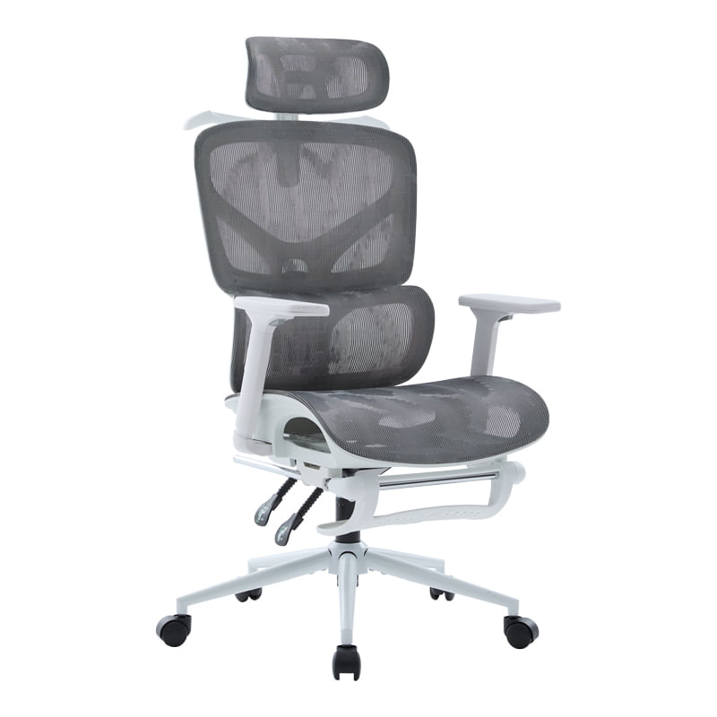 Scaun de birou executive Vigo pakoworld alb, plasa gri 52x70x118-124cm Scaun de birou executive Vigo pakoworld alb, plasa gri 52x70x118-124cm
