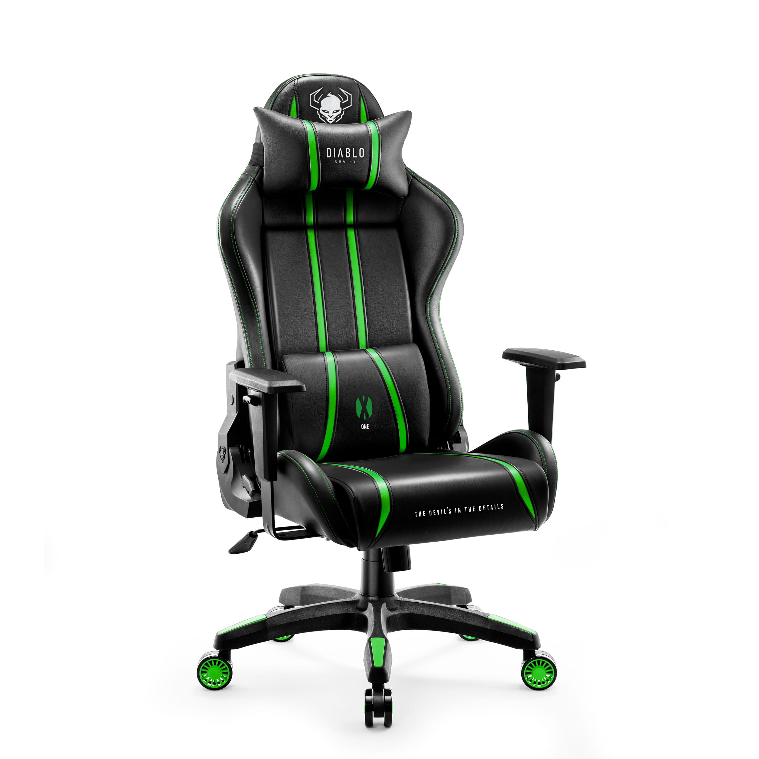 Scaun gaming Diablo X-One 2.0 Normal Size: negru-verde Scaun gaming Diablo X-One 2.0 Normal Size: negru-verde