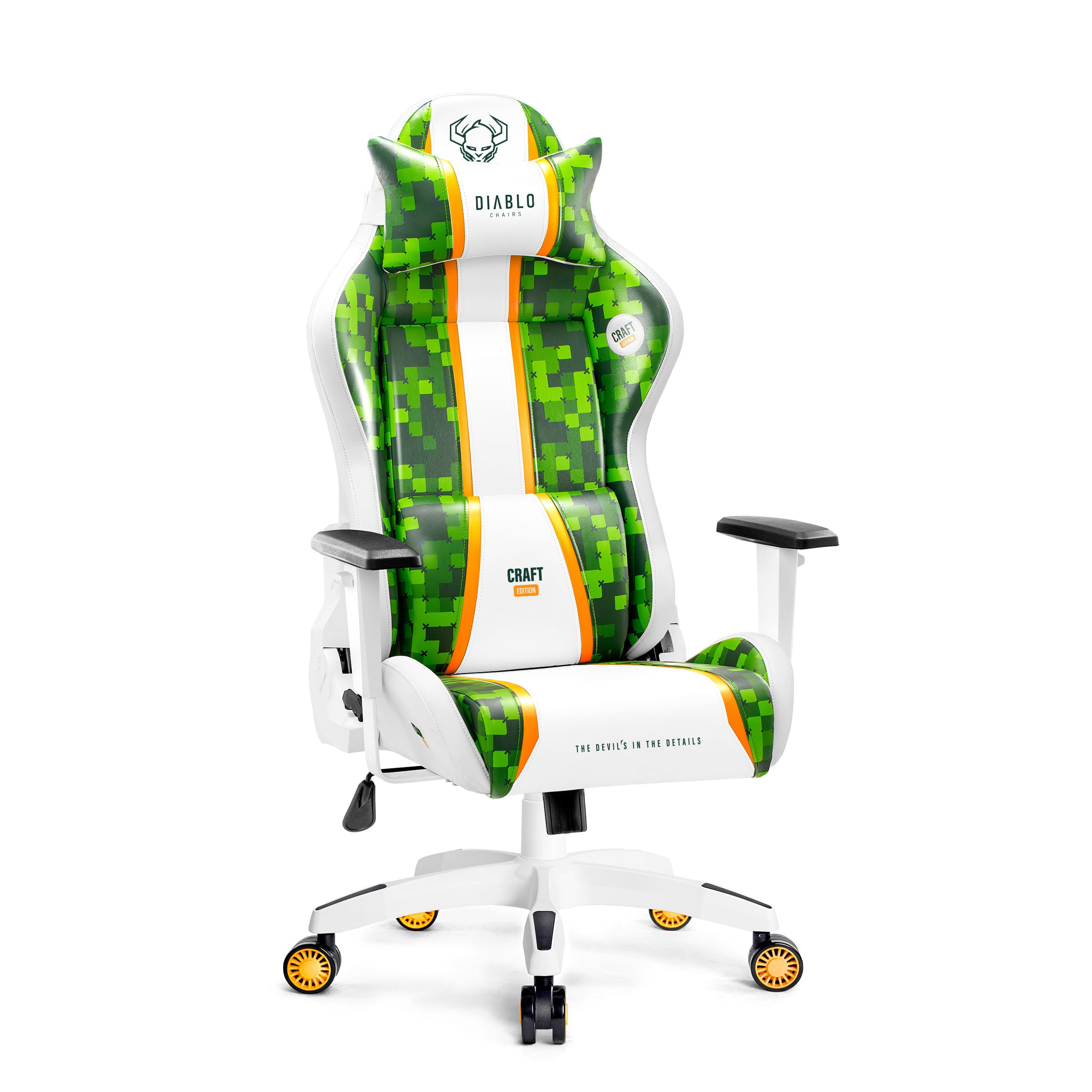 Scaun gaming Diablo X-One 2.0 Craft Normal Size: alb-verde Scaun gaming Diablo X-One 2.0 Craft Normal Size: alb-verde