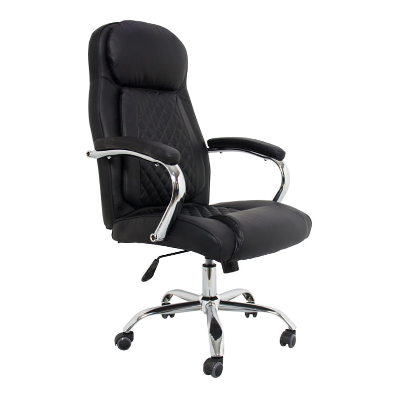 Scaun de birou Stoldi pakoworld pu negru, pentru manager, 62.5x70x113-121cm Scaun de birou Stoldi pakoworld pu negru, pentru manager, 62.5x70x113-121cm