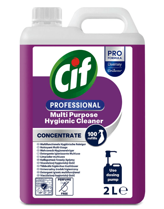 Detergent profesional concentrat CIF multifunctional 2L igienic fara parfum Detergent profesional concentrat CIF multifunctional 2L igienic...
