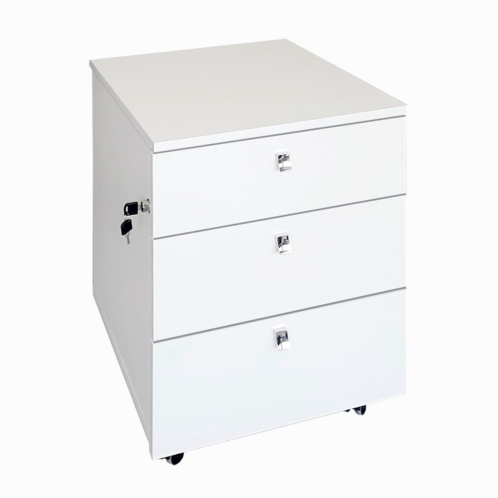Rollbox PAL alb/stejar 44x52x61 cm 3 sertare cu yală Rollbox PAL alb/stejar 44x52x61 cm 3 sertare cu yală alb