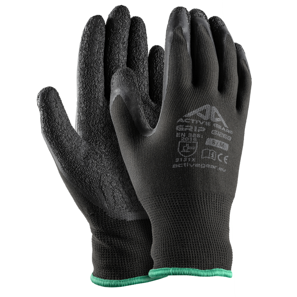 Mănuși montaj palmă imersată latex crinkle Active Gear Grip G1270 negru Mărime 11 Mănuși montaj palmă imersată latex crinkle Active Gear Grip G1270 negru Mărime 11