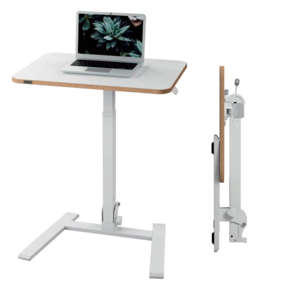 Birou ergonomic Leitz alb PAL si otel inaltime reglabila pliabil 65 x 46 cm Birou ergonomic Leitz alb PAL si otel inaltime reglabila pliabil 65 x 46 cm