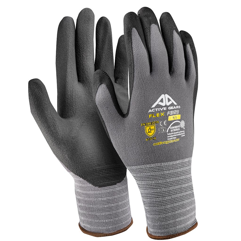 Mănuși montaj nylon/spandex palmă imersată microspumă nitril Active Gear Mănuși montaj nylon/spandex palmă imersată microspumă nitril Active Gear marimea 10