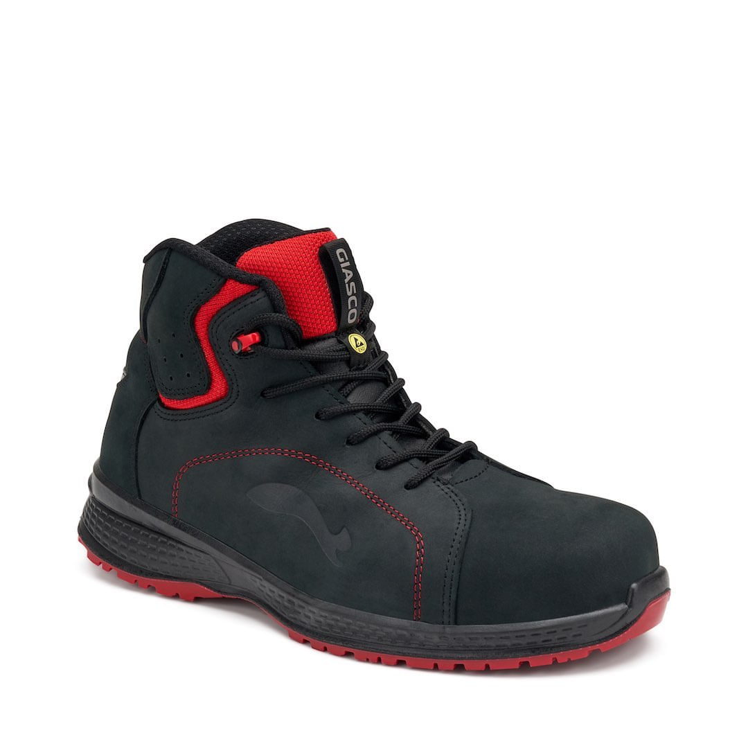 Bocanci protecție bombeu compozit piele Basket S3 SRC ESD Giasco negru/roșu Bocanci protecție bombeu compozit piele Basket S3 SRC ESD Giasco negru/roșu marime 42