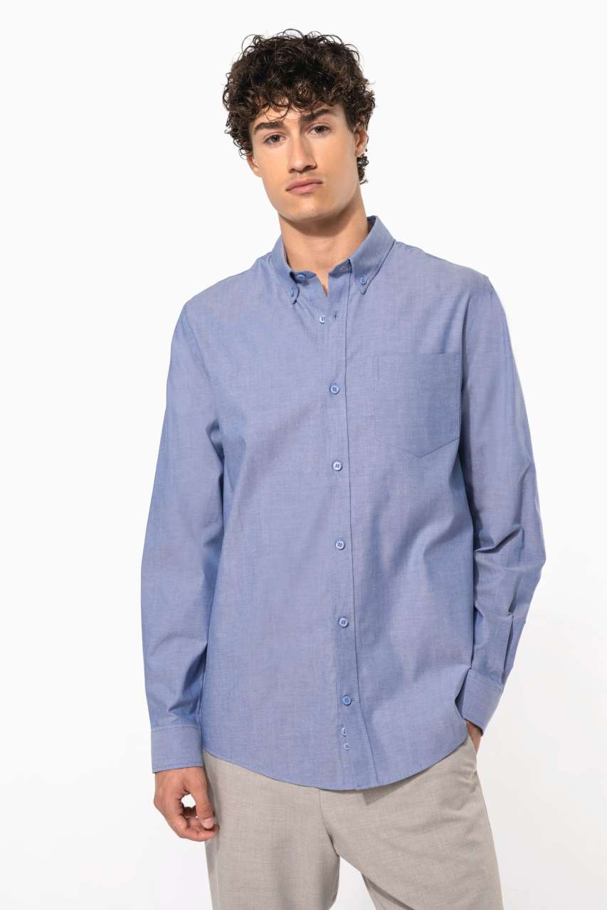 Cămașă bărbați Oxford albastru deschis Kariban mărimea 3XL Cămașă bărbați Oxford albastru deschis Kariban mărimea 3XL