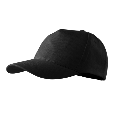 Șapcă neagră 5 paneluri Twill 100% bumbac Malfini 5P 307 Șapcă neagră 5 paneluri Twill 100% bumbac Malfini 5P 307