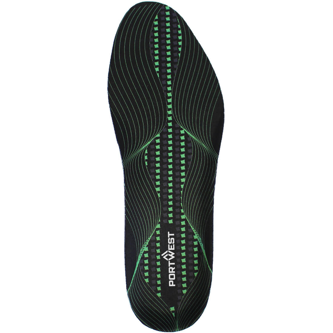 Branțuri gel suport arc plantar Portwest FC82 negru/verde mărimea M Branțuri gel suport arc plantar Portwest FC82 negru/verde mărimea M