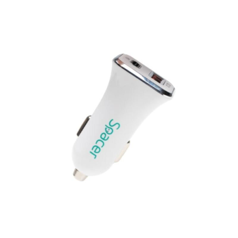 Alim. auto Spacer USB-A&C 38W negru Alim. auto Spacer USB-A&C 38W negru