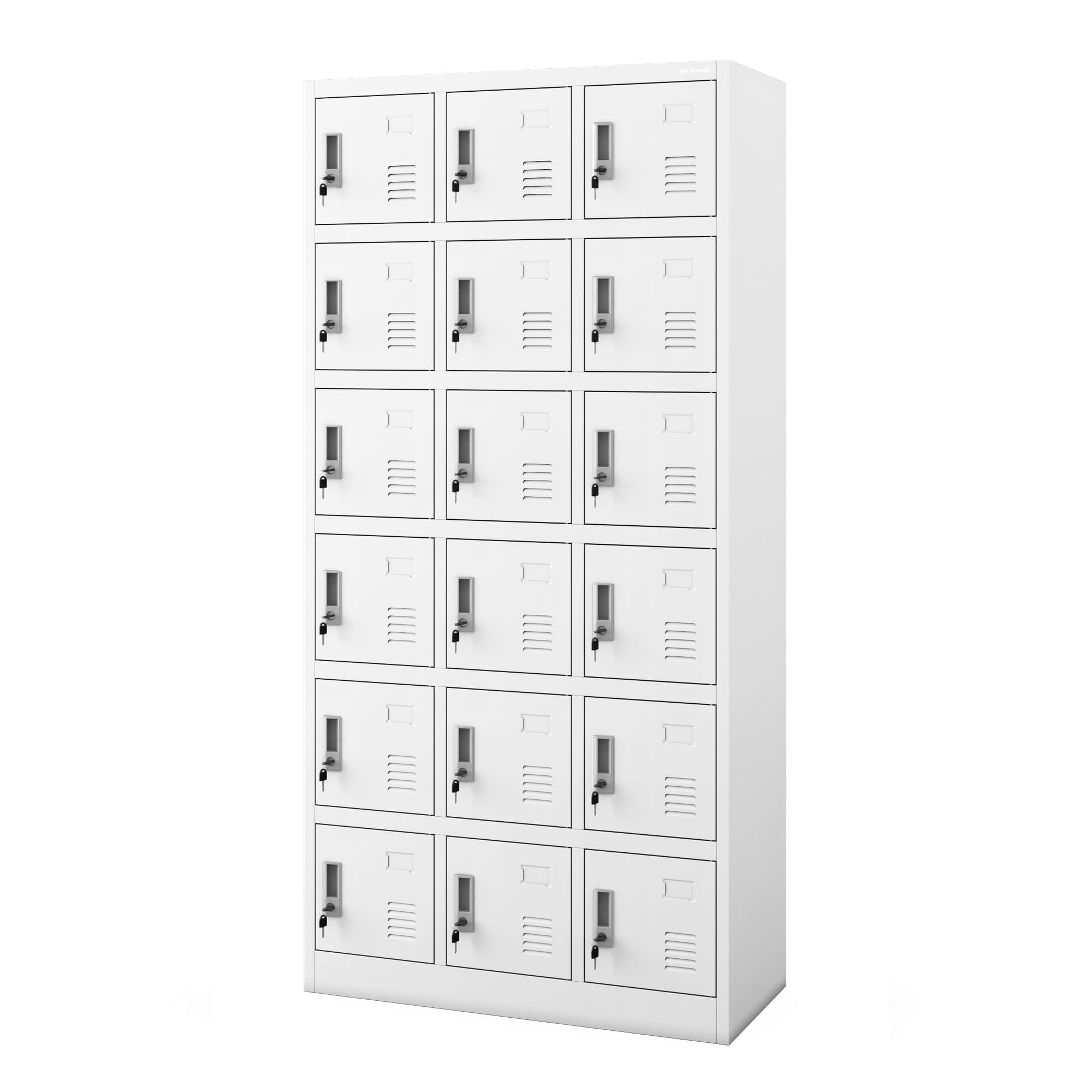 Dulap cu compartimente pentru angajati alb: KAROL, 900 x 1850 x 400 mm Dulap cu compartimente pentru angajați alb: KAROL, 900 x 1850 x 400 mm