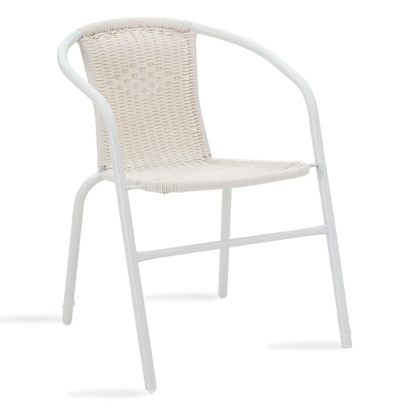 Scaun metalic Obbi pakoworld, culoare alb, 53x59x72cm Scaun metalic Obbi pakoworld, culoare alb, 53x59x72cm