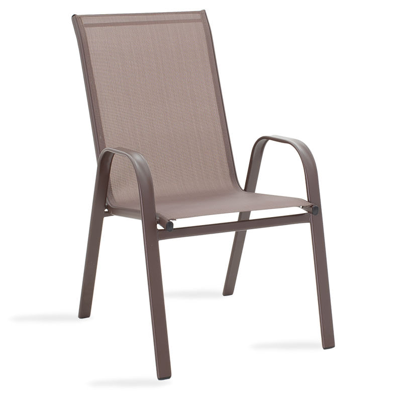 Scaun Calan pakoworld metal maro inchis-textilene maro 54x74x91cm Scaun Calan pakoworld metal maro inchis-textilene maro 54x74x91cm