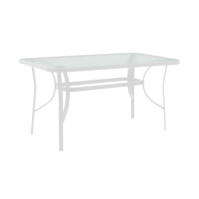 Masa Ensure pakoworld alb-sticla 120x70x70cm Masa Ensure pakoworld alb-sticla 120x70x70cm