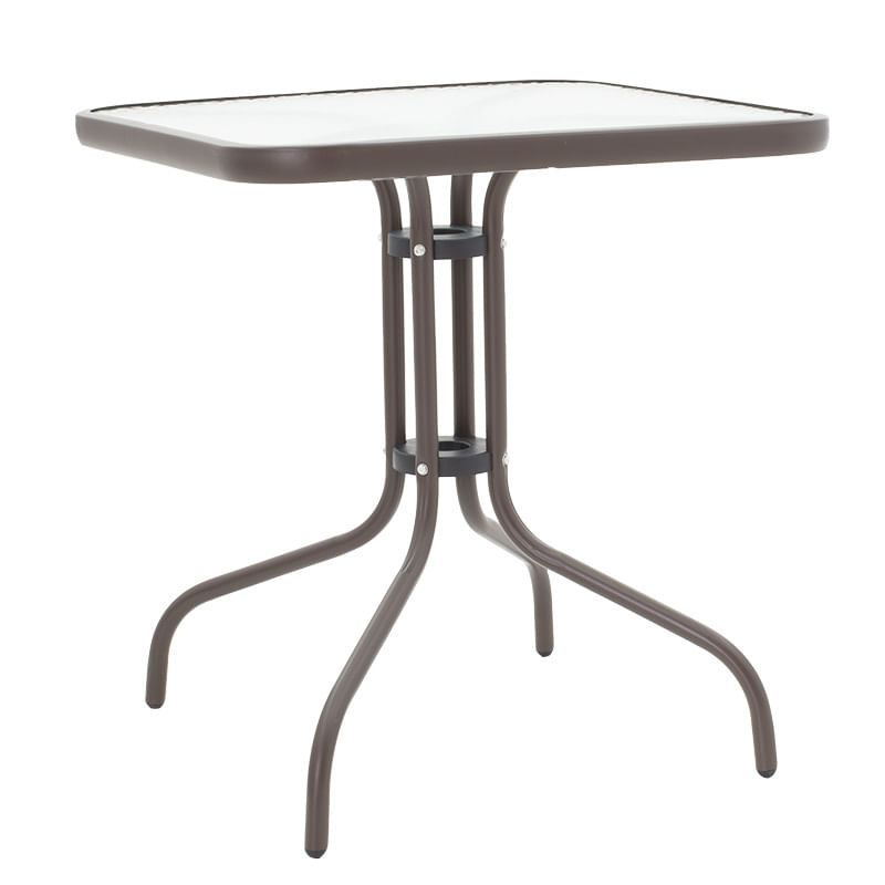 Watson pakoworld table metal brown-glass 70x70x70cm Watson pakoworld table metal brown-glass 70x70x70cm