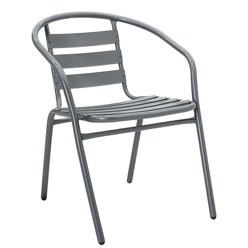 Scaun Tade pakoworld metalic, culoare gri inchis, 54x58x73cm Scaun Tade pakoworld metalic, culoare gri inchis, 54x58x73cm
