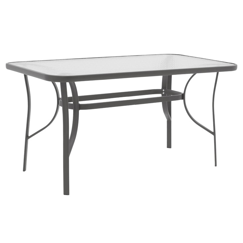 Masa Ensure pakoworld antracit sticla calita metalica 120x70x70cm Masa Ensure pakoworld antracit sticla calita metalica 120x70x70cm