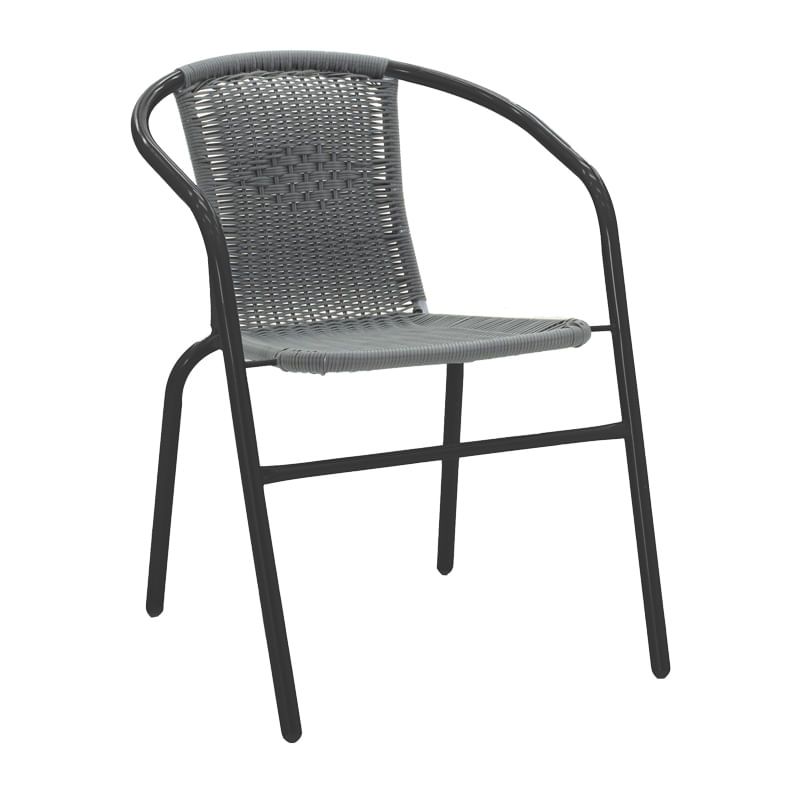 Fotoliu Obbi pakoworld din metal negru-gri, 53x59x72cm Fotoliu Obbi pakoworld din metal negru-gri, 53x59x72cm