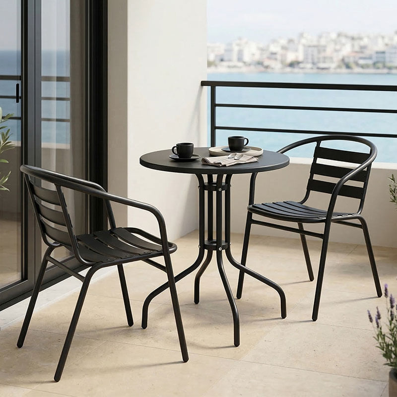 Vergo-Tade pakoworld masa de dining neagra metal PH60x70cm Vergo-Tade pakoworld masa de dining neagra metal PH60x70cm