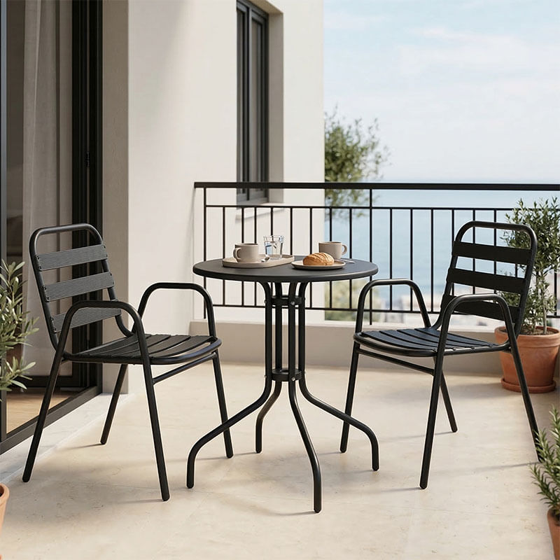 Vergo-Sussie pakoworld masa de dining negru metal PH60x70cm Vergo-Sussie pakoworld masa de dining negru metal PH60x70cm