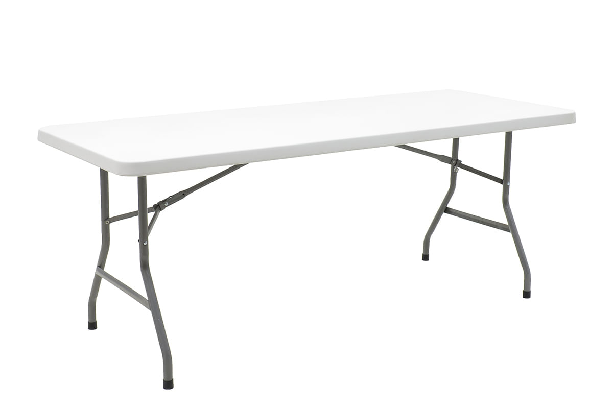 Masa pliabila pentru catering-conferinte Aprilia pakoworld, culoare alb granita, 183x76x74cm Masa pliabila pentru catering-conferinte Aprili...