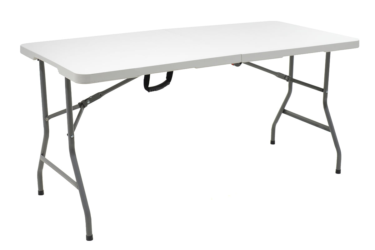 Masa pliabila pentru catering-tip valiza Rodeo pakoworld, schela metalica, culoare alb, 152x60x74cm Masa pliabila pentru catering-tip valiza...