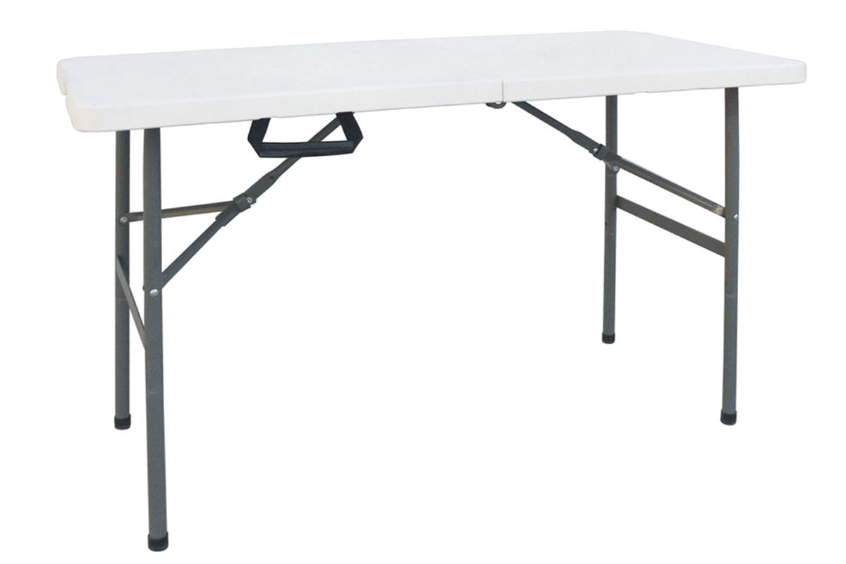 Masa pliabila pentru catering-tip valiza Rodeo pakoworld cu schela metalica, culoare alb, 122x60x74cm Masa pliabila pentru catering-tip vali...