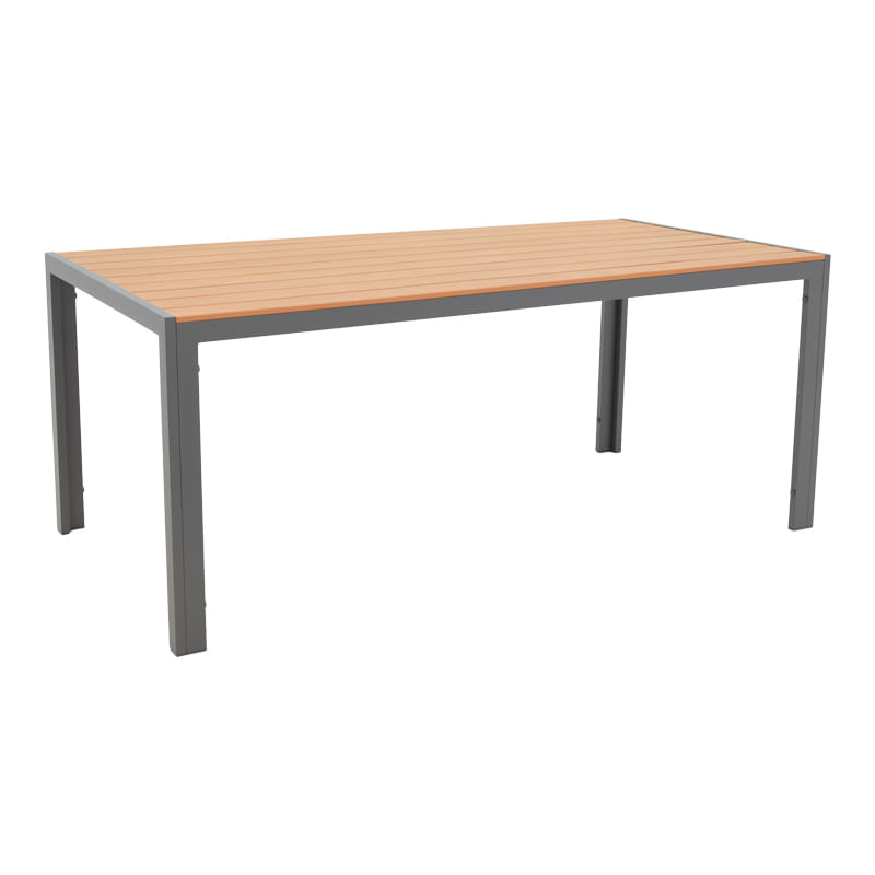 Nares masa pakoworld aluminiu antracit-placaj natural 180x90x72.5cm Nares masa pakoworld aluminiu antracit-placaj natural 180x90x72.5cm