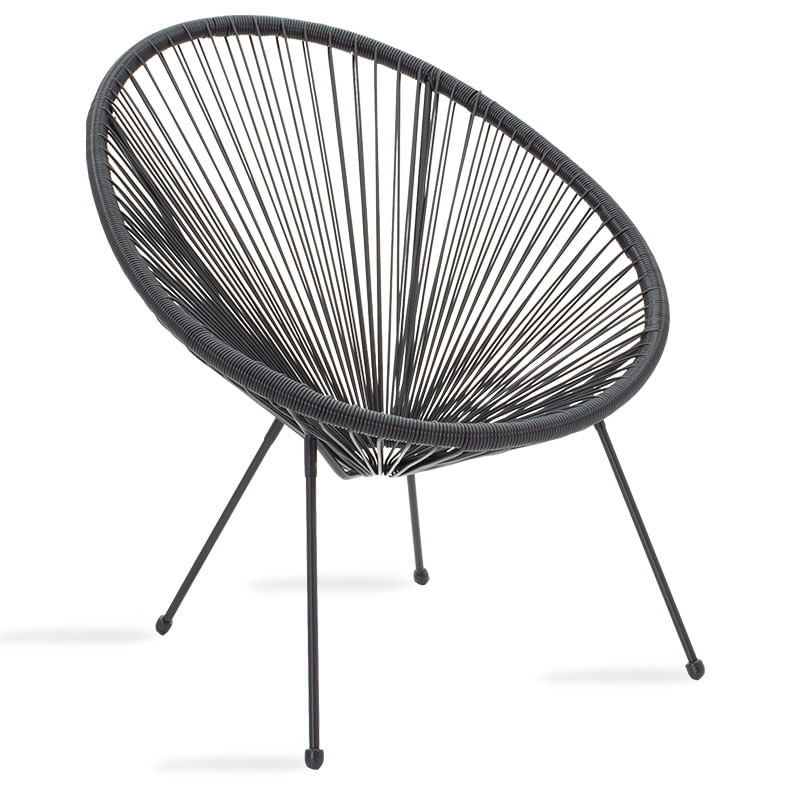 Fotoliu Acapulco Pakoworld metal-PE rattan in nuanta neagra 68.5x74.5x84cm Fotoliu Acapulco Pakoworld metal-PE rattan in nuanta neagra 68.5x...